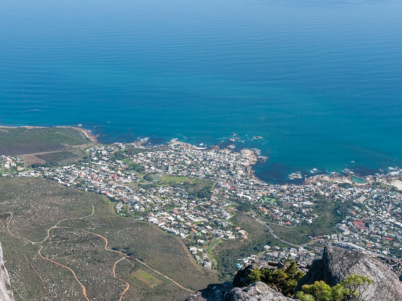 View of Camps Bay from Table Mountain, Cape Town