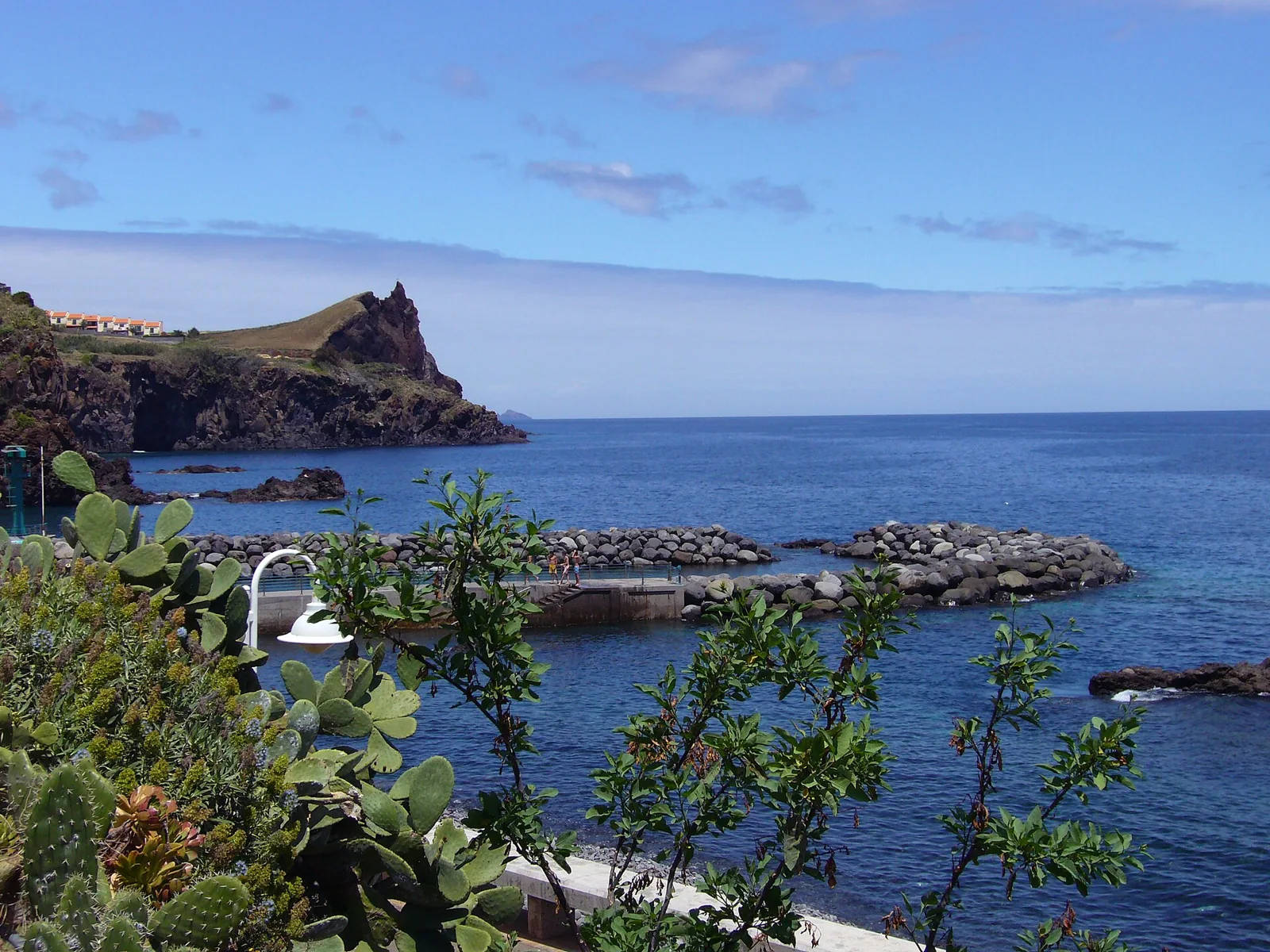 Rocky coast and bathing area near Reis Magos in Caniço de Baixo